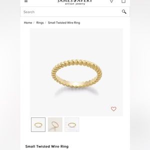 James Avery Small Twisted Wire Ring 💍
